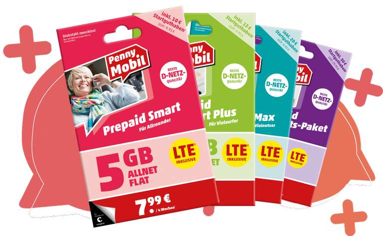 Penny Mobil Prepaid Starterpaket (nur Smart-Tarife / offline) für 2,99 € im Telekom-Netz
