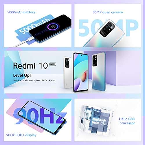 Xiaomi Redmi 10 2022 4+64GB (White, andere Farben in den Kommentaren) [Amazon]