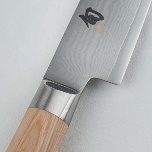 KAI Shun Classic White Allzweckmesser (Damast Stahl, hergestellt in Japan, für Rechtshänder, Länge Klinge 15 cm)