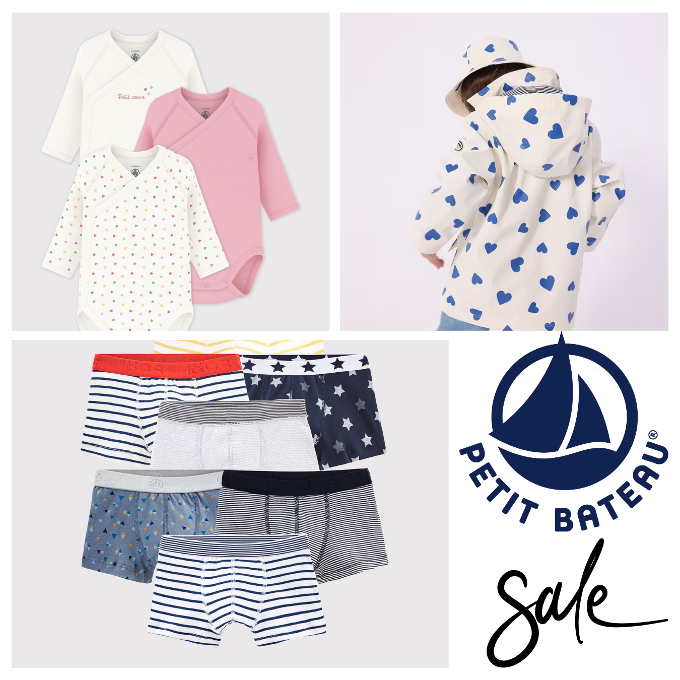 petit bateau – Französische Kinderbekleidung im SALE | Bis zu 60 % Rabatt auf 2033 Artikel, z. B. Wickelbodys Set 3-tlg.