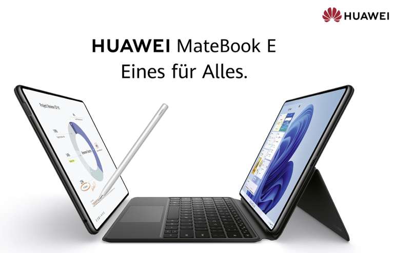 [Vorbestellung] Huawei MateBook E + Tastatur, Stift & Office 365 (12.6", 2560x1600, OLED, 600nits, i3-1110G4, 8/128GB, TB4, Win11S, 709g)