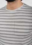 4x BLEND Ilmari Herren Baumwoll-Shirt mit Inka Muster in Blau, Grau oder Weiß | Gr. S-2XL, 100 % Baumwolle (je Shirt 7,99 €)