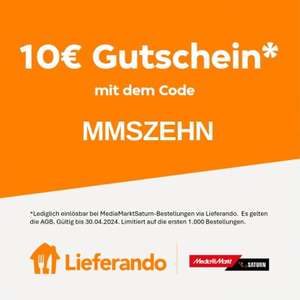 [Berlin, Leipzig, Dresden] 10 € MediaMarkt GUTSCHEIN bei Lieferando + GRATIS Lieferung