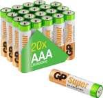 [Otto UP] 20x GP Batteries »Super Alkaline AAA LR3//AA LR6« Batterie