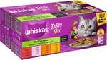 Whiskas 1+ Katzenfutter "Tasty Mix Chef´s Choice in Sauce" oder "Ragout Geflügel Auswahl in Gelee" | 40x85g | Nassfutter [Prime Spar-Abo]