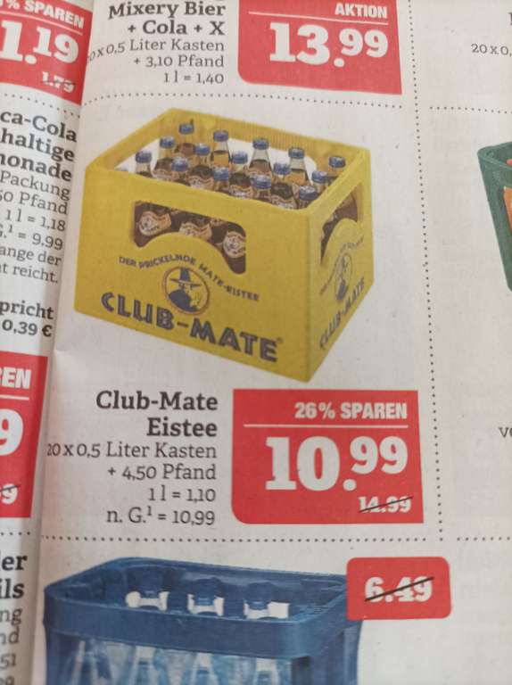 [lokal Marktkauf Döbeln] Club Mate die Kiste 10,99€
