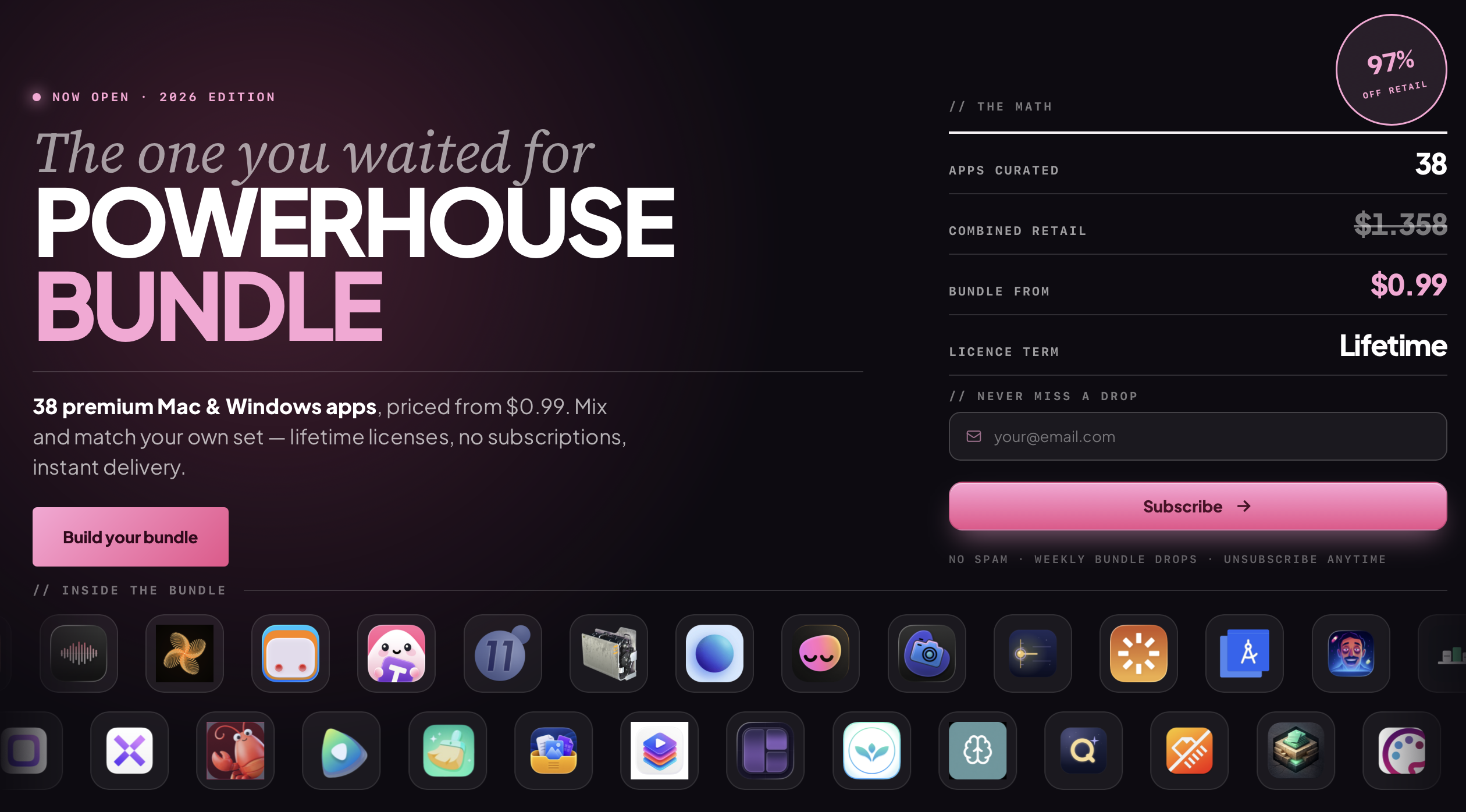[MAC / WIN] BundleHunt Powerhouse Bundle: Alle 38 Apps im Überblick (z. B. DockX, Smooth Capture, WhatSize, LookAway 2) ab 0,99$