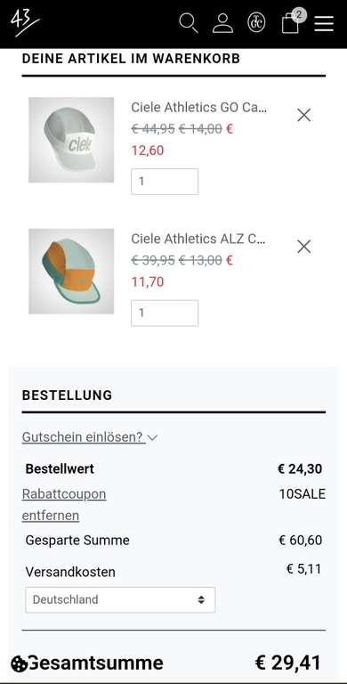 Ciele Athletics Running Sport Caps für Läufer, verschiedene Modelle