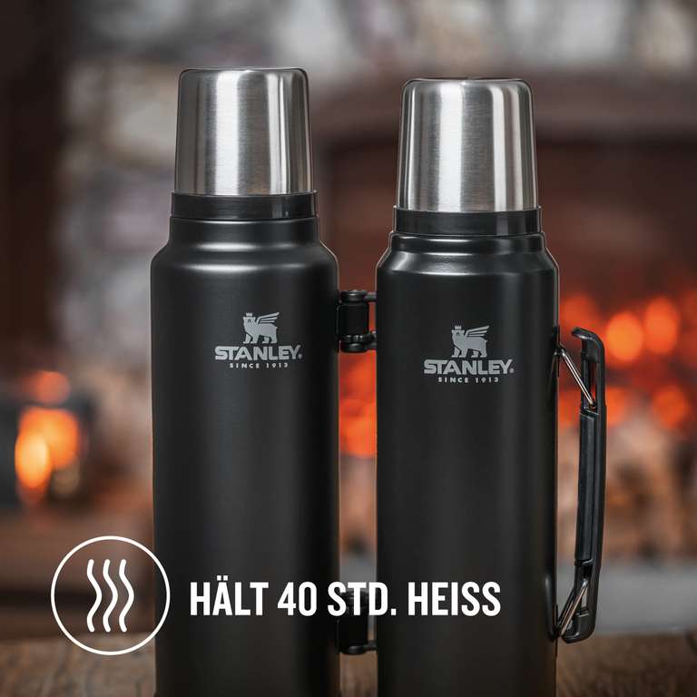 Produktbild von 40 Stunden Heißhaltung Stanley Thermosflasche 1.4L & Kaffeebereiter - 40h Heiß/Kalt - Hammertone Green Thermoskanne 1l