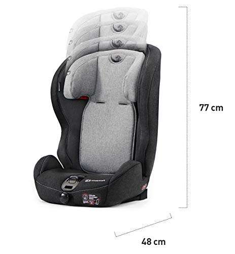 Kinderkraft Kinderautositz SAFETY FIX, Autokindersitz, Autositz, Kindersitz mit Isofix und Top Tether, Gruppe 1/2/3 9-36kg