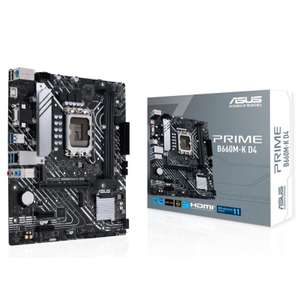 ASUS Prime B660M-K D4 Intel Sockel 1700 Mainboard (für Intel Core i-12000 bis Core i-14000 CPUs), µATX, B660, 2xDDR4