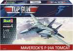 Revell Maverick's F-14A Tomcat Top Gun, Modellbausatz mit beweglichen Schwenkflügeln und Pilotenfigur, Maßstab 1:48, 97 Teile