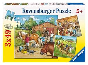 Ravensburger Kinderpuzzle - Mein Reiterhof - Puzzle mit 3x49 Teilen für Kinder ab 5 Jahren 09237 (Prime)