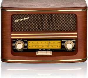 Roadstar HRA-1500N Nostalgie / Retro Radio mit Echtholz-Gehäuse (UKW und MW Tuner)