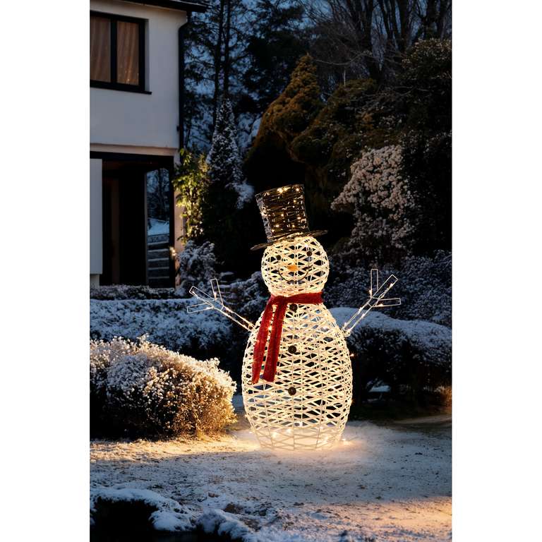 DMC Vintage Building Stick-Set „Schneemann“ – 100 % Baumwolle, Inkl. Garn & Anleitung