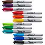 Sharpie Permanent Marker | Marker Stifte mit feiner Spitze | gemischte Farben | 12 Stück Market Set