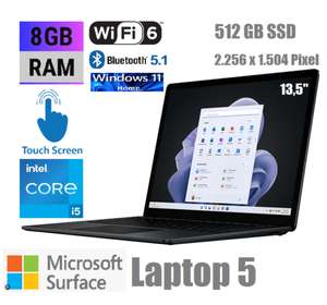 MICROSOFT Surface Laptop 5, 8 GB LPDDR5X RAM, 512 GB SSD, Intel i5-1235U, *NEU*
