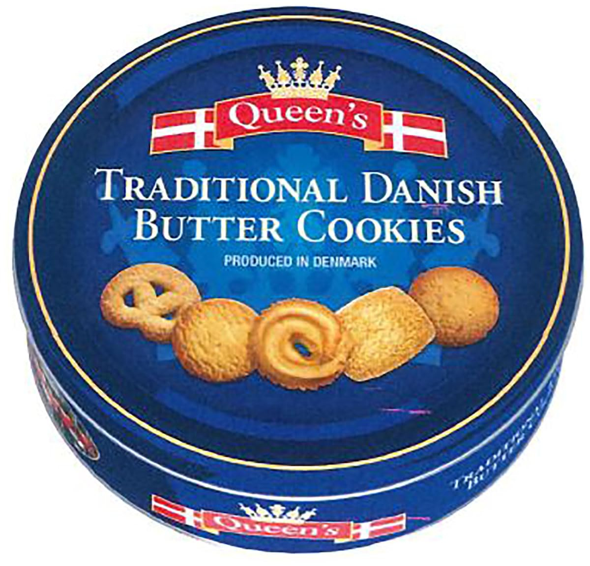 Queen's Danish Butter Cookies, traditionelle dänische Butterkekse, 500g (Prime Spar-Abo)