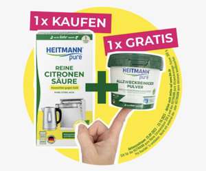 Gratis Allzweckreiniger Pulver 300 g von Heitmann Pure bei Kauf von Heitmann Pure Reine Zitronensäure | Natürliche Haushaltsreiniger