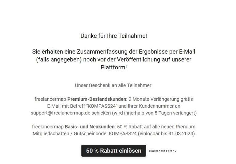 Freelancermap.de - 50% off für Premium Account / bis 31.03.2024