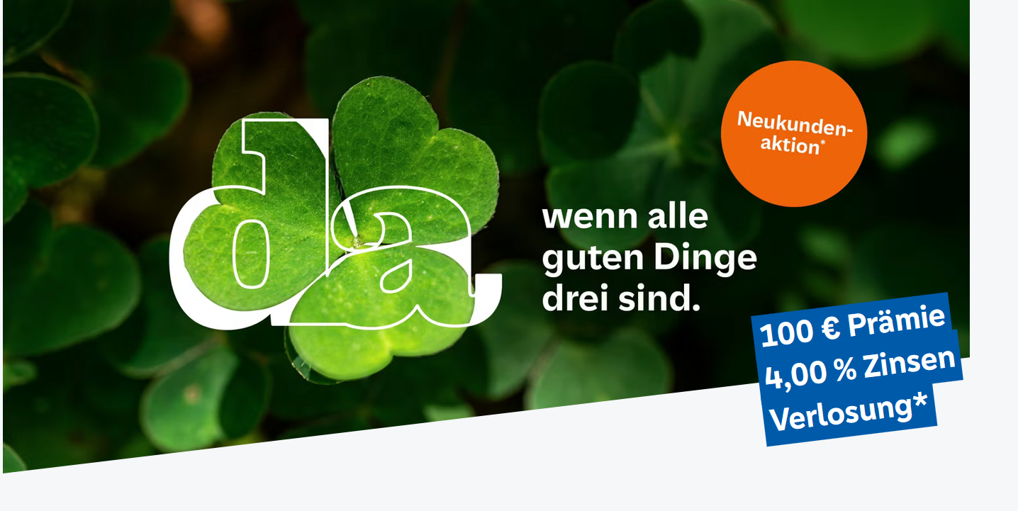 [Sparda Bank Nürnberg] 4,0% p.a. 6 Monate Tagesgeld bis 50.000€ + 100€ Prämie kostenloses Girokonto + 30€ Mastercard Cashback, Neukunden