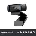 Logitech C920 HD PRO Webcam, Full-HD 1080p, 78° Sichtfeld, Autofokus, Klarer Stereo-Sound, Belichtungskorrektur, USB-Anschluss
