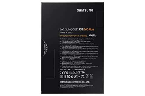 Samsung 970 EVO Plus M.2 NVMe SSD (MZ-V7S1T0BW), 1 TB, PCIe 3.0, 3.500 MB/s Lesen, 3.200 MB/s, Intern, für 84€ inkl. Versand (Amazon)