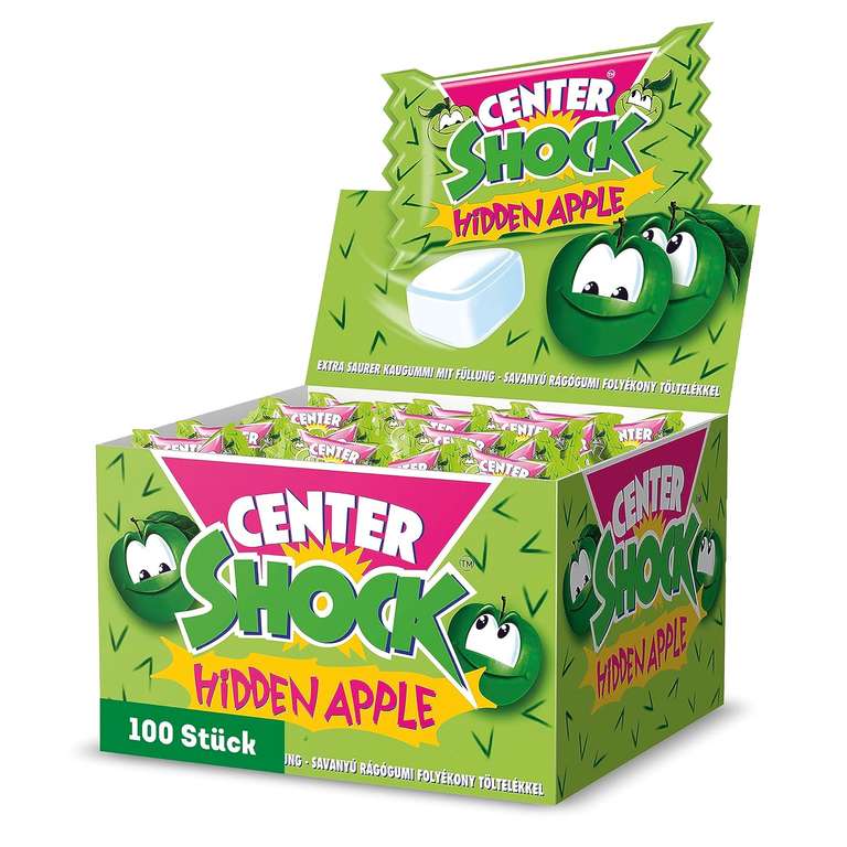 [amazon prime] Spar-Abo: Center Shock 100er Box : Jumping Strawberry & Hidden Apple, je 100 extra-saure Kaugummis, inkl. Versand