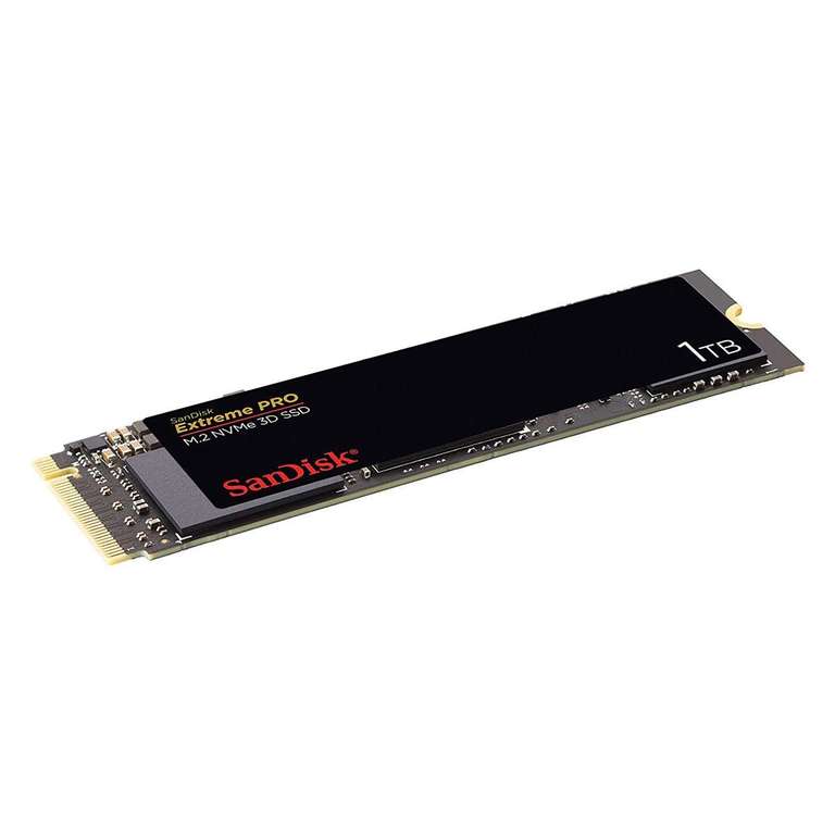 SanDisk Extreme PRO M.2 NVMe 3D SSD 1 TB interne SSD (Lebensdauer von bis zu 600 TBW, 3D-NAND-Technologie, 3.400 MB/s Lesegeschwindigkeiten)