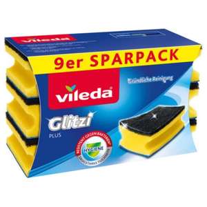 Vileda Glitzi Plus Topfreiniger, Spülschwamm für die Küche, 9er Pack (2,36€ möglich) (Prime Spar-Abo) (Abholstation)