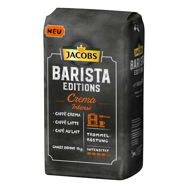 [HIT] Jacobs Barista Kaffee versch. Sorten 1 kg Kaffeebohnen für 7,99 € (Angebot + Coupon) - 30.06 - 01.07