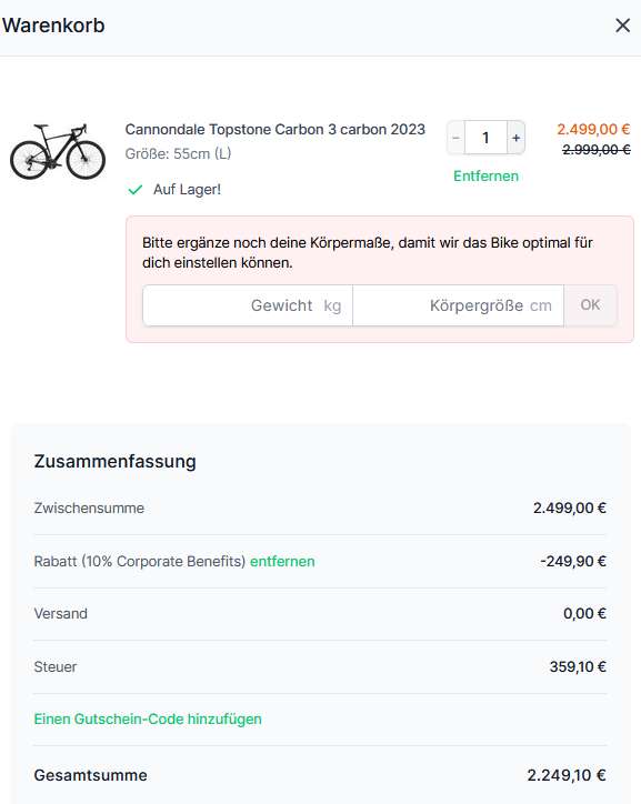 [Corporate Benefits] Gravel Bike Cannondale Topstone Carbon 3 - schwarz/carbon (Alle Größen aus XS)