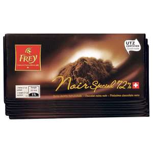 Frey Schokolade z.B Noir Special 72%, verschiedene Sorten im Migros Online-Shop 50% red. Ab 55€ portofrei. 7kg