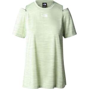 The North Face Damen T-Shirt W AO TEE | in Lime Cream/New Taupe Green, Gr. S - XL, Flash Dry, Atmungsaktiv und feuchtigkeitsregulierend
