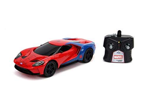 Jada TOYS Ferngesteuertes Auto, RC "Marvel Spider-Man 2017 Ford GT", Turbofunktion, 1:16, USB-Ladefunktion, inkl. Batterien (Galeria.de)