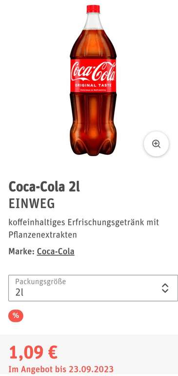 Rewe aktuell: 2 Liter Coca-Cola, Fanta, Mezzo-Mix oder Sprite noch bis diesen Samstag-Aktion