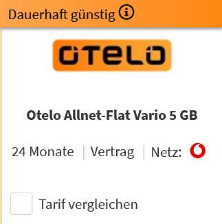 Vodafone Netz, Sim Only: Allnet/SMS Flat 5GB LTE bis 50Mbit/s für dauerhaft (!) 4,99€/Monat, keine Anschlussgebühr