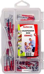 fischer DUOPOWER-BOX mini, Dübelbox mit 85 Teilen (30 Stk. 5 x 25, 35 Stk. 6 x 30, 20 Stk. 8 x 40), Universaldübel, Dübelkiste, PRIME