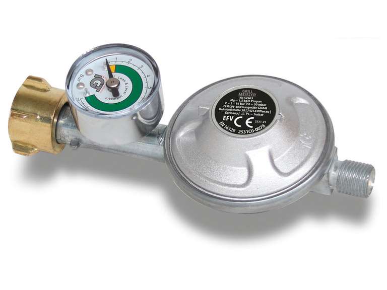 [Lidl: offline, online] Gasdruckregler mit Manometer, für Grill, Wohnwagen, für 6,99 € (Filiale: ab 08.05.2023)