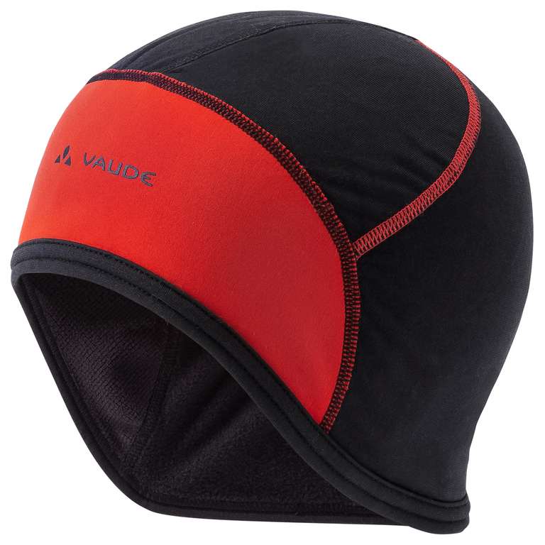 VAUDE Bike Warm Cap / Helm Unterziehmütze in schwarz/rot in S oder L für 7,98€ + 2,95€ Versand