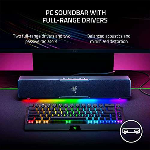 Razer Leviathan V2 X - PC-Gaming-Soundbar ( USB Typ C, Bluetooth 5.0, Razer Chroma RGB) [MM/Amazon/Saturn)
