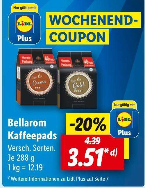 Bellarom Kaffeepads bei Lidl (LIDL PLUS) für 3.51€
