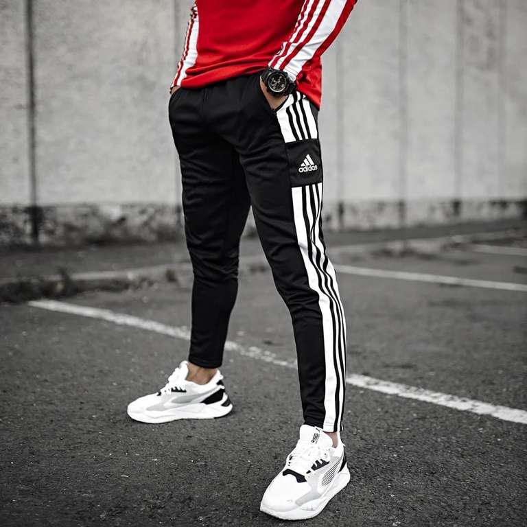 Adidas Jogginghose S bis 2XL Trainingshose Squadra 21 schwarz/weiß