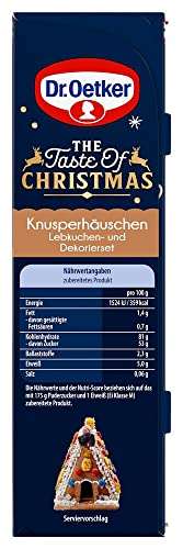 [PRIME/Sparabo] Dr. Oetker Knusper-Häuschen, Lebkuchenhaus und Dekorierset zum Basteln und Verzieren für die Weihnachtszeit - 1 x 403 g