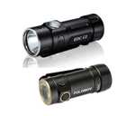 Folomov Mini-Taschenlampe EDC C2 Nichia E21A CRI98 Cree XTE, mit 14300 Akku
