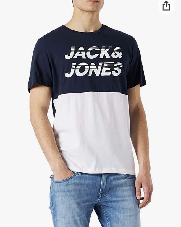 JACK & JONES Herren Jjbreak Tee Ss T-Shirt [Weiß und Schwarz S-XL] [prime]