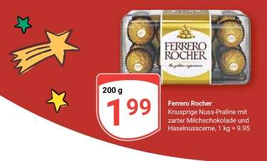 Ferrero Rocher 16 Stück in Gold gehüllte Ferrero Rocher Pralinen 200 g vom 12.12. bis 17.12.2022 bei Globus