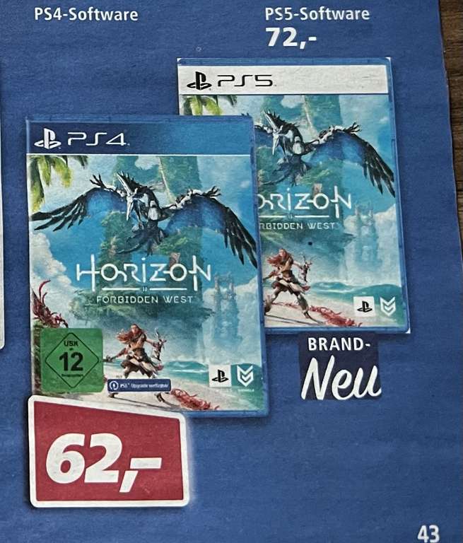 Horizon Forbidden West - Playstation 4 - Upgrade für PS5 am 25 / 26.02.2022 für 40,17€ durch 20%+19% Rabatt [Real Family & Friends]