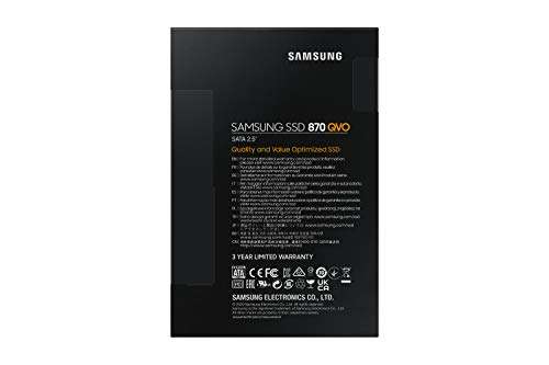 Samsung 870 QVO SATA III 2,5 Zoll SSD (MZ-77Q1T0BW), 1 TB, 560 MB/s Lesen, 530 MB/s Schreiben