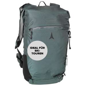 [Amazon] ATOMIC Backland 22+ Green/Grey - Leichter Skitouren-Rucksack mit Rolltop-Verschluss - 22L mit Hüftgurt